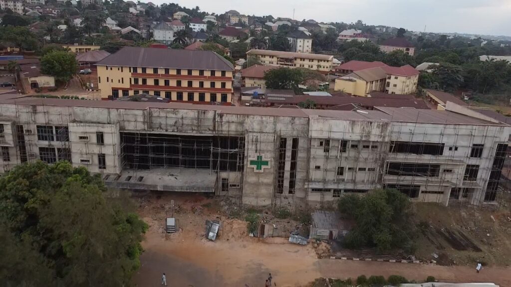 The new Bishop Shanahan Specialist Hospital building under construction